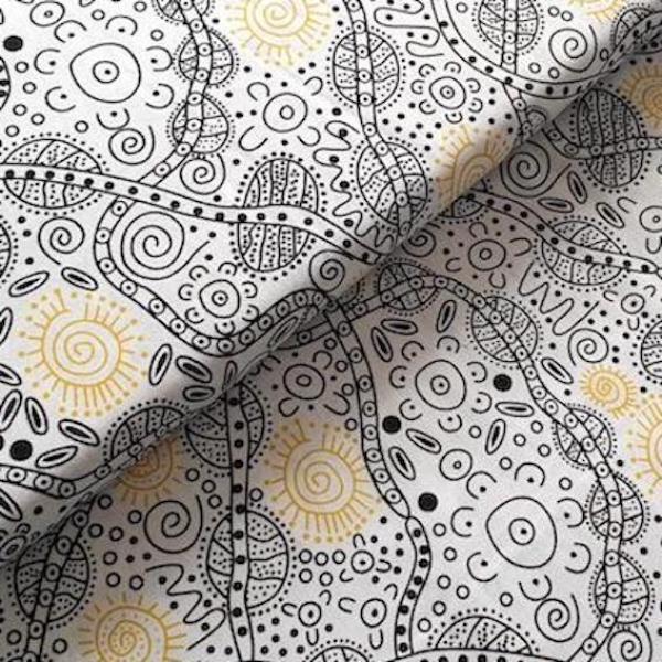 WHITE BUSH TUCKER Stoff aus Australien